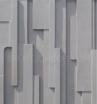 Geometrical panel (PGM_0120) 3D model for CNC machine